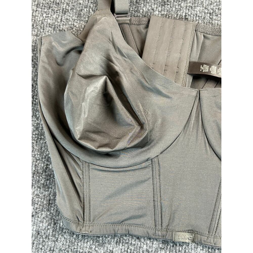 SKIMS Corset Bra Collection Demi Bra Gray Chalk 42C Shapewear Support NWT - Picture 4 of 8